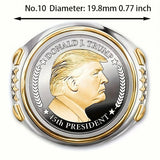 New Fashionable And Exquisite Personalized Trump Two-Color Ring For Personalized Hip-Hop Men And Women Jewelry Gifts