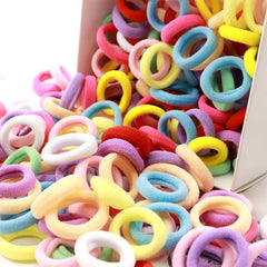 100/200PCS Women Girls Colorful Nylon Elastic Hair Bands