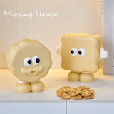 2307BA Home Accessories Piggy Bank Cute Cartoon Big Eyes Resin Desk Decorations Cookie Piggy Bank Cion Money Saving Storage Box