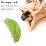 Nature Jade Massage Comb Gua Sha Board Spa Acupuncture Head Care