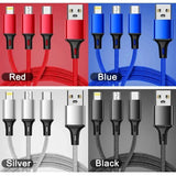 3 In 1 For iphone 14 Xiaomi Huawei Mate 40 USB Type C Cable