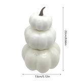 0709BA Countrysides Artificial Pumpkin Decorations White/Yellow Halloween Pumpkin Ornament House Office Desk Decorations Dropship