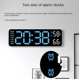 Large Display Digital Wall Clock with Date and Temperature