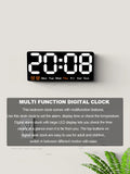 Large colorful LED digital Alarm Clock with DateTemperature