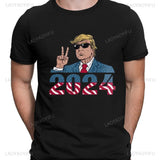 Trump 2024 Cotton Printing T Shirt Hop Hip Streetwear Funny for Man's Women's Clothing Casual Tshirt Top Men Tshirt Harajuku Tee