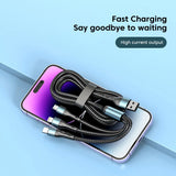 3 In 1 120W 6A Type C Super Fast Charging Cable