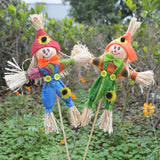 27june Halloween Scarecrow Decoration 40CM Fall Harvest Scarecrow Thanksgiving Standing Scarecrow Decor for Garden Yard Decor