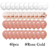 Mix Blue Rose Gold Confetti Latex Balloon For Decor