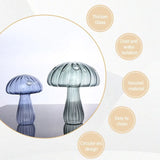 Mushroom Glass Vase Transparent Aromatherapy Bottle Creative Home Hydroponic Flower Table Simple Decoration