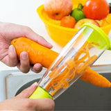 1007GG Multifunctional Storage Box Peeler Knife Peeler With Rubbish Bin Slicer Shredder Stainless Steel Vegetable Kitchen Tool Gadgets