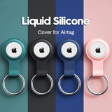 Cover for Apple Airtags Case Liquid Silicone Protective Shell tracker Accessories Anti-scratch Sleeve Keychain Air tag case