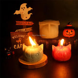 1009BA Cats and Pumpkins Silicone Candle Mold Diy Soap Resin Candle Chocolate Candy Jelly Ice Cube Mold Handmade Halloween Gift