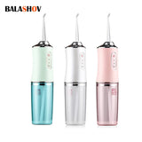 3 Modes Oral Irrigator Portable Dental Water Jet Water Tank Waterproof Teeth Cleaner Dental Water Jet +1/4 Jet USB Rechargeable