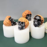 0709BA Halloween 3D Skull Molds Xmas Pumpkin Silicone Moulds 3D Xmas Molds Soap Cake Mold DIY Baking Drop Shipping