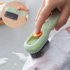 1pcs Shoes Brush Automatic Liquid Discharge Multifunction Press Out Shoes Cleaner Soft Bristles Clothes Brushes Cleaning Tool