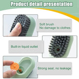 1pcs Shoes Brush Automatic Liquid Discharge Multifunction Press Out Shoes Cleaner Soft Bristles Clothes Brushes Cleaning Tool