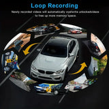 Loop Record Dashcam 3.16 Inch Screen Camcorder 170 Degree Wide Angle