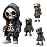 2307BA Halloween Skeleton Figurines Super Cool Resin Hand Statue Halloween Skull Horrible Ornaments for Home Desk Decor Car Display