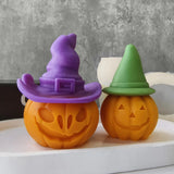 0709BA Halloween Pumpkin Aroma Candle Silicone Mold DIY Plaster Resin Ornaments Molds Halloween Decoration Candles Making