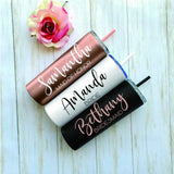 Personalized Bridesmaid 20 OZ Skinny Tumbler