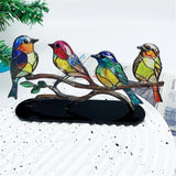 Table Decoration, Contemporary Metal Bird Ornament for Home