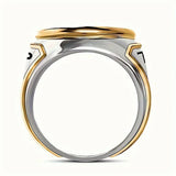 New Fashionable And Exquisite Personalized Trump Two-Color Ring For Personalized Hip-Hop Men And Women Jewelry Gifts