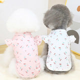 1009GP Dog Shirt Pet T-shirt Round Neck Lovely Printed Outfit Summer Puppy Two-legged Clothes Dog Clothing