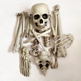 1707BA Halloween Skull Skeleton Bar Secret Room Escape Terror Decoration Props Simulated Human Skeleton Set Loose Bones Party Creepy