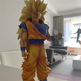 27june 32cm Dragon Ball Z Goku Figure Ssj3 Dbz Super Saiyan 3 Anime Figures Pvc Statue 2 Arms Action Figurine Model Halloween Toys Gift