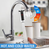 ATWFS 3300W Instant Hot Water Tap Electric Faucet Modern Instant Water Heating Faucet Kitchen Water Heater