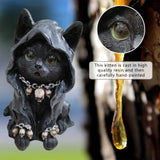 2307BA Gothic Cat Witch Decorated Garden Halloween Figurine  Decoration Accessories Decorations for Home Desk  Decor Modern