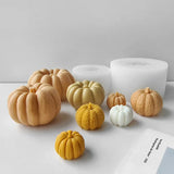 1009BA 3D Pumpkin Silicone Mold DIY Aroma Candle Plaster Ornaments Mould Homemade Candy Chocolate Molds Halloween Decoration