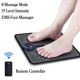 Remote EMS Foot Massager Pad Portable