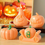 2808BA DIY Grimace Squash Silicone Candle Mould Funny Face Cushaw Resin Soap Mold Halloween Party Pumpkin Carriage Chocolate Cake Decor