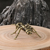 1109BA 2024 NEW Pure Brass ant Figurines Miniature Simulation insect Desk Ornament Table Tea Pets Antique Copper Crafts Home Decors