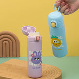 420ML Cartoon Thermos Bottle Stainless Steel Thermal Mug Kids Thermal Water Bottle Vacuum Flask Insulated Cup Tumbler Thermo Cup