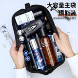 Portable Double Layer Pu Leather Makeup Bag