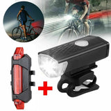 Front LED Lights USB Rechargeable Waterproof For Bike