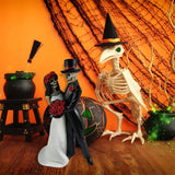 0709BA Halloween Table Decorations Resin Skeleton Wedding Couples Statue Desk Centerpieces for Home Indoor Outdoor Party Decor