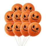 10/30pcs 12inch Scary Halloween Pumpkin Ghost Spider Latex Balloons