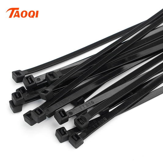 Self-locking plastic nylon tie 100PCS/bag black Zip wraps strap