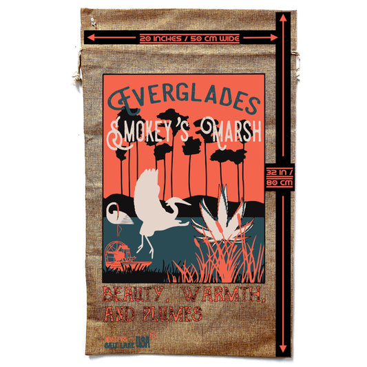 Wholesale SMOKEY'S MARSH EVERGLADES  MARIJUANA BURLAP BAG ( sold by the piece )