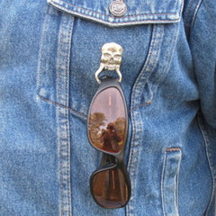 Pewter Dreamcatcher Sunglass Holder Pin - Stylish & Functional Accessory (Sold By Piece)