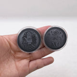 Yes or No Black Plated Coin for Game Playing