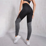 Seamless Sexy Mesh Spliced Leggings Women with Pocket Leggings High Waist Push Up Butt Gym Trainning Fashion Slim Yoga Tights