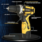 21V Cordless Drill Rechargeable Electric Screwdrive