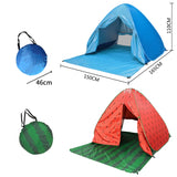 Automatic Instant Pop Up Tent Potable Beach Tent Outdoor Waterproof UV Protection Camping Fishing Tent（With door curtain）