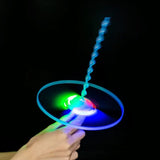 2407TA LED Luminous Bamboo Dragonfly Flying Saucers with Light Outdoor Night Shooting Helicopters Flying Toys Kids Birthday Party Props