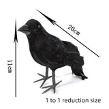 1807BA Decoration Halloween Scandinavian Props Real Large Crow