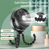 New 5200 mah multi-functional stroller Mini fan Portable